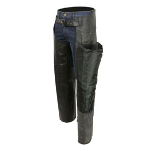 Genuine Leather <b>Chaps</b> Men <b>Riding</b> Gear Adjustable Waist Side Zipper Custom Logo Wholesale Supplier - Product Image 1