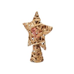 Adorno de estrella de jacinto de agua tejido hecho a mano para el árbol de Navidad superior Exhibición festiva interior y exterior Venta de Navidad - Product Image 2