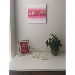 Terrario de Vidrio Geométrico Dorado, Macetero Moderno Hecho a Mano para Decoración de Bodas, Jardines y Viveros - Product Image 2