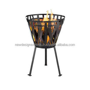 Modern Heavy Duty Metal Square <b>Fire</b> Pit with Notched Corners High Heating Output - Product Image 1