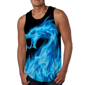 Camouflage Printed Custom Design Sublimation <b>Knitted</b> <b>Tank</b> <b>Tops</b> Polyester/Cotton Sleeveless Sports Gym Wear Men <b>Women</b> Plus Size - Product Image 5