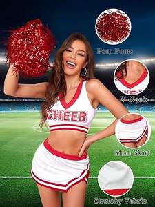 Uniformes de Porristas Personalizados Directo de Fábrica, Shorts 100% Poliéster, Disfraces de Porristas Escolares - Product Image 6