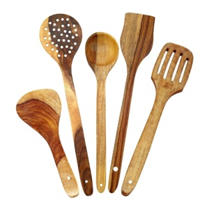 Utensilios para Ensaladas Hechos a Mano, Ecológicos, Aptos para Lavavajillas, para Cocina, Hechos en India - Product Image 1