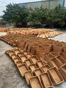 Earth Friendly Rattan Essentials Durable Woven Trays <b>Baskets</b> Green Living - Product Image 3