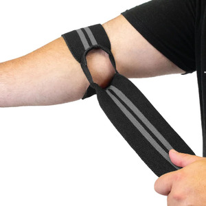 Support de coude élastique réglable avec sangle de compression pour la musculation, le fitness et la protection des bras - Product Image 3