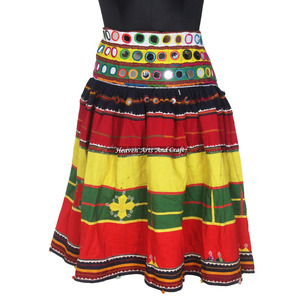 Women's Bohemian Banjara Skirt Handmade Multi-Color Artistic Belly Dance Kuchi Ethnic Plus Size Vintage Collection - Product Image 1