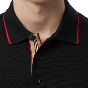 เสื้อเชิ้ตแขนสั้นผู้ชายสีดำ ยี่ห้อ RELEVO INDUSTRIES ผ้าถักเนื้อนุ่ม ระบายอากาศได้ดี ผลิตจากผ้าฝ้าย 100% สีพื้น สไตล์ลำลอง ปกคอเสื้อแบบพับได้ - Product Image 5