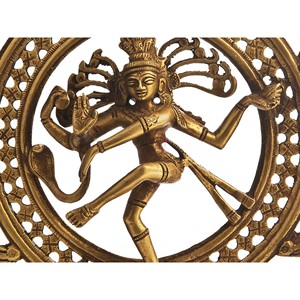 Fait à la main 9 pouces Nataraja dansant sur Apasmar Statue en laiton Sculpture indienne article fabriqué en Inde - Product Image 4