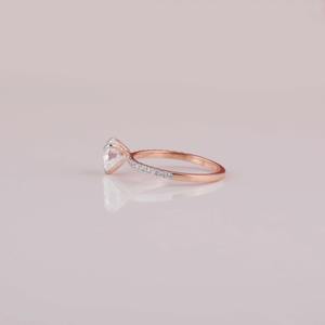 เครื่องประดับที่ไม่ซ้ำกัน9K/10K/14K/18K แหวนหมั้นรูปหัวใจสีทองสำหรับผู้หญิงมีจำหน่ายในราคาไม่แพง - Product Image 3