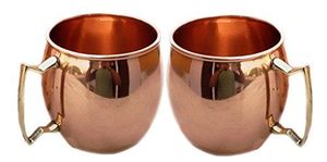 Professional Grade Hammered <b>Copper</b> Mugs for Moscow Mules Bulk Supply <b>Copper</b> Mugs with Ergonomic Brass-Tone <b>Handles</b> - Product Image 5