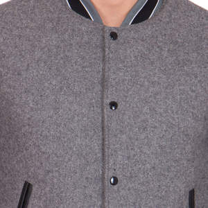 Chaqueta Varsity para Hombre, Estilo Urbano de Invierno, con Logotipo Personalizado, Cuello Alto, Cuero, Servicio OEM, Superventas - Product Image 6