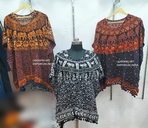 Haut kaftan à rayonne, vêtement imprimé pour femme - Product Image 1