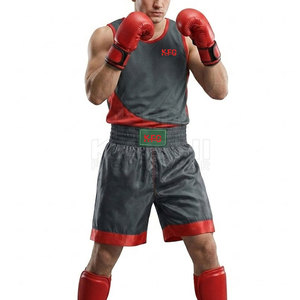 Traje de Boxeo Atlético Moderno para Hombre con Logotipo Frontal, Ligero y Transpirable, en Tela de Poliéster/Nailon para Entrenamiento y Actividades Físicas - Product Image 3
