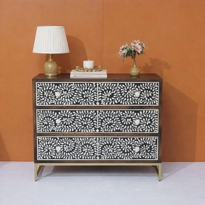 ILAHI's Bone Inlay <b>Drawer</b> Modern Design Agate Detailing <b>Storage</b> Portable Home Furniture - Product Image 2