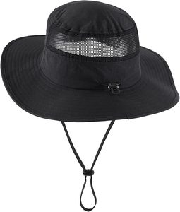 Chapeau Bob Unisexe Noir en Maille Respirante avec Sangle Réglable pour Adultes – Idéal pour l'Extérieur et l'Été - Product Image 5