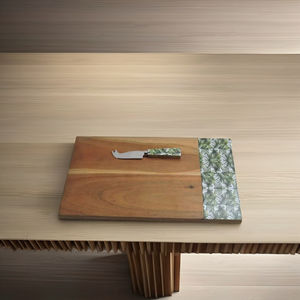 Tabla de Servir de Resina de Madera con Diseño Personalizado, Ecológica, Apta para Lavavajillas, Tabla de Cortar de Madera y Resina Natural, Personalizada - Product Image 1