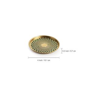 Posavasos de Latón Puro Esmaltados a Mano para Tazas, Vajilla Decorativa Elegante - Product Image 2