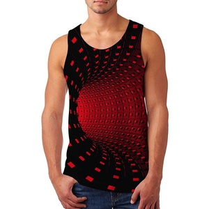 Camiseta sin mangas informal para hombre, chaleco con estampado 3D, tela elástica, sublimación estampada, camiseta de salón para gimnasio, nueva ropa de moda diaria de talla grande - Product Image 5