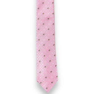 Corbata Benon con Diseño de Puntos Rosas para Hombre |   Corbata de Diseño Premium, Formal, para Negocios, Bodas, Fiestas, con Aspecto de Seda de Lujo - Product Image 1