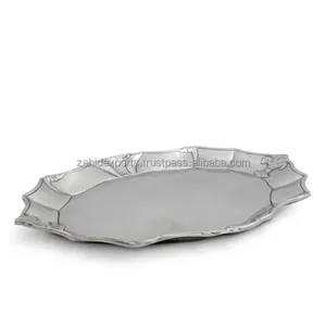 Bandeja Decorativa Negra Mate Premium para Decoración Minimalista de Lujo para el Hogar y Bandeja Metálica de Alta Calidad de Zahid, Exportador Mayorista - Product Image 3
