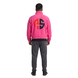 Veste polaire rose vif personnalisée à coupe courte, entièrement zippée, à col montant, coupe carrée, pour adolescents et jeunes, idéale pour la sécurité active, fabriquée par l'usine de Sialkot - Product Image 2