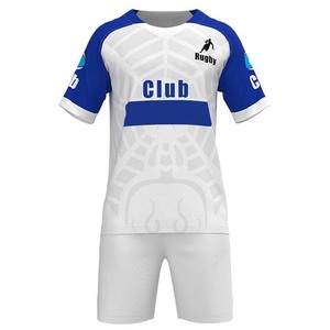 Maillots de rugby personnalisés de haute qualité, courts, à séchage rapide, unisexes, vente en gros à prix avantageux, vêtements de sport imprimés par sublimation, pour les fans de football - Product Image 1