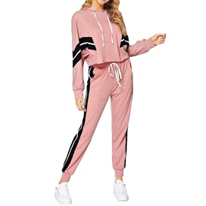 Ensemble de survêtement 2 pièces unisexe personnalisé OEM en molleton imprimé style streetwear avec fermeture éclair courte, couleur personnalisée 2026 - Product Image 2