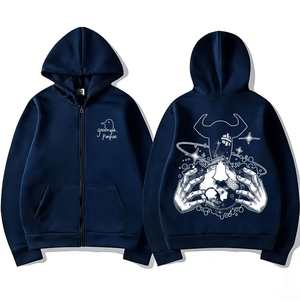 เสื้อฮู้ดซิปผู้หญิงสีดำสไตล์พังก์พิมพ์ลายการ์ตูนนกฮูก แขนยาว ผ้าถักนิตติ้ง คอตตอน ไม่หดตัว จาก Mego Industry - Product Image 5