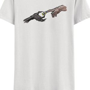 T-shirt personnalisé brodé, motif mains artistiques, coupe oversize unisexe, streetwear, coton de haute qualité, mode décontractée, usine OEM ODM - Product Image 4