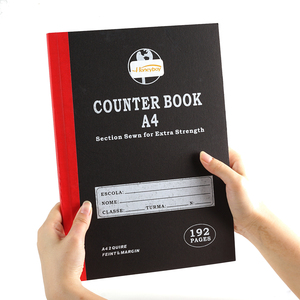 Section <span class=keywords><strong>de</strong></span> livre <span class=keywords><strong>de</strong></span> compteur A4 cousue pour la durabilité Carnet ligné professionnel <span class=keywords><strong>de</strong></span> 192 pages - Product Image 2