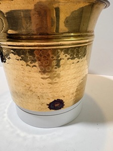 Durable Eco-Friendly Gold Metal Hammered Modern Customized Round Flower <b>Pot</b> Planter Vase Plant <b>Stand</b> for Indoor Home Decoration - Product Image 5