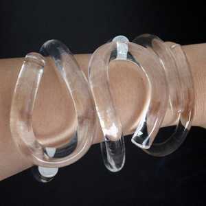 Premium <b>Clear</b> <b>Resin</b> Bangle Lightweight Comfortable Wear Artistic Top Style Acrylic <b>Resin</b> Fashion Jewelry Women Bangles - Product Image 6