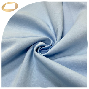 ผ้าเนื้อนุ่มคล้ายผ้าฝ้าย 77% คอตตอน 15% โพลีเอสเตอร์ 8% สแปนเด็กซ์ ผ้าถักสองชั้นสำหรับชุดลำลอง - Product Image 1