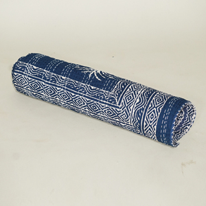 Blue Kantha Quilt Blanket-Handmade Reversible Embroidered 100% Cotton All-Season Hotel Use <b>Bedspread</b> - Product Image 2