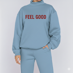 Sweat-shirt à col montant pour femme, confort quotidien, vêtements d'hiver - Product Image 1