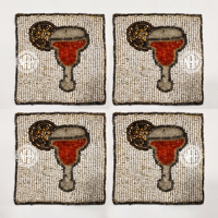 Sous-verres perlés style candélabre bleu ciel, élégants pour dîner, décoration de table, bougeoirs gothiques, fournisseur en gros