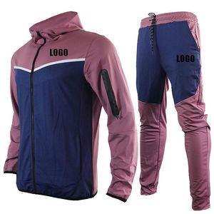 Conjunto Deportivo de Dos Piezas para Invierno, Conjunto Deportivo Clásico con Puños Acanalados, Sudadera Deportiva Transpirable de Forro Polar Técnico - Product Image 1