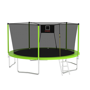 Trampolino Sportivo da 14 Piedi con Rete di Protezione, Trampolini Ricreativi per Uso Esterno e Interno - Product Image 3