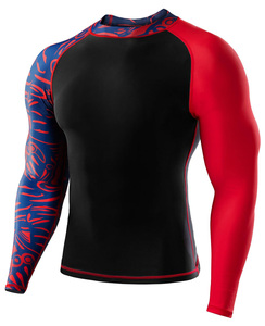 Wholesale Mens Custom Rashguard Long Sleeve Compression Swim Training Shirt Sublimation OEM Sportswear OEM Wholesale - Product Image 1