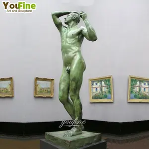 Estatua de bronce para decoración de jardín al aire libre, estatua clásica de alta calidad