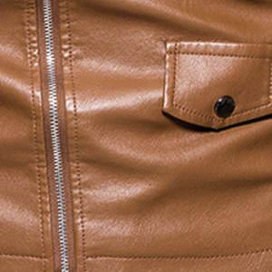 <b>Men</b> Genuine Leather <b>Jacket</b> Classic Western Style Soft Casual Full Zip Regular Fit Winter Quick Dry Breathable Outdoor Fashion - Product Image 3