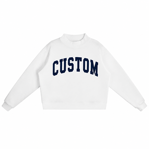 Suéteres de punto personalizados para niñas, con cuello simulado, transpirables, estampados, para todas las estaciones. - Product Image 1