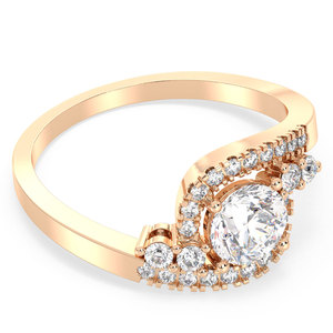 Anillos de Compromiso REYES Personalizados de Plata de Ley 925 con Corte Redondo y Moissanita de 1.21 Quilates para Mujer, Joyería Fina Minimalista - Product Image 3