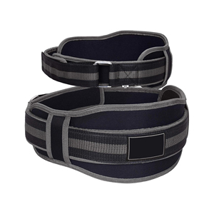 Cinturón de Levantamiento de Pesas Ajustable de Neopreno con Rayas Rojas, Soporte Lumbar Contorneado, Protección Profesional para Levantamiento de Pesas - Product Image 4