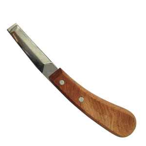 Cuchillo de Herrador de Acero de Damasco Premium IRON para Recorte de Herraduras, Hoja Hecha a Mano, Herramientas Veterinarias, OEM, Marca Privada - Product Image 3