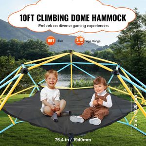 Amaca da arrampicata a cupola da 3 metri, portata 150 kg, amaca Pentagon Jungle Gym, struttura da gioco per interni, amaca da arrampicata a cupola - Product Image 6