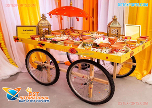 Estación de comida de estilo indio Rehri para boda, carrito de comida decorativo de estilo indio para boda - Product Image 3