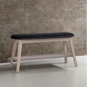 LUOOMA Modern Minimalist White Wash Dining <b>Chair</b> with Upholstered Wood Legs for <b>Small</b> Spaces and Apartments - Product Image 1