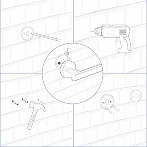 Set portasciugamani da bagno in acciaio inossidabile da 6 pezzi - Product Image 6