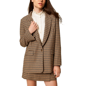 100% Wool Men Blazer <b>Jacket</b> 550g Thick Tweed Houndstooth Single Breasted Retro Casual Business <b>Wedding</b> Unisex Custom Made Winter - Product Image 3